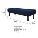 Ver imagem 3 de Kit Cabeceira E Calçadeira Solteiro P02 90cm Azul Marinho