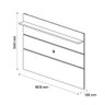 Conj. Sala de Estar Prism Patrimar Rack C/ Painel 1.8 + Buffet + Mesa de Centro Off White com Cumaru - 6