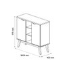 Conj. Sala de Estar Prism Patrimar Rack C/ Painel 1.8 + Buffet + Mesa de Centro Off White com Cumaru - 7