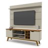 Conj. Sala de Estar Prism Patrimar Rack C/ Painel 1.8 + Buffet + Mesa de Centro Off White com Cumaru - 2