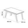 Conj. Sala de Estar Prism Patrimar Rack C/ Painel 1.8 + Buffet + Mesa de Centro Off White com Cumaru - 8