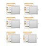 Kit 6 Paineis Led Quadrado para Embutir Plafon 18w 6500k Economax - 3