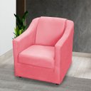 Ver imagem 2 de Poltrona Decorativa para Sala Recepção Consultório Manicure Cadeira Mila Suede