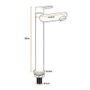 Ver imagem 4 de Torneira Bancada para Banheiro Bica Alta 28cm Lavabo Lavatorio Smart Depot Abertura 1/4 Cromado