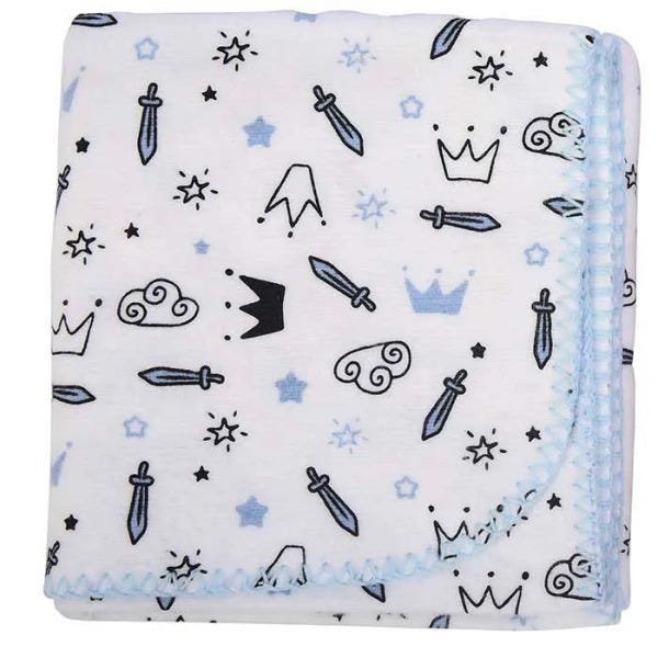 Cobertor para bebê 70X90cm Reininho Encantado - Azul - 1