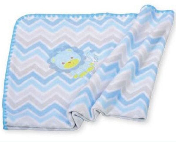 Cobertor para bebê Bordado - 90x110cm - Classic Loupiot - Azul - 2