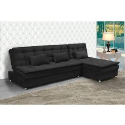 Conjunto Sofá Cama 2 Lugares com Chaise Penélope - 1