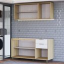 Ver imagem 5 de Cozinha Compacta Helena 120 Cm Helena 6 Portas 2 Gavetas Castanho/off White - Panorama Móveis