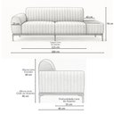 Ver imagem 4 de Sofá Molino 3 Lugares 180cm C/mesa Auxiliar Esquerdo Pés Ouro.f Bouclé Off White - Nexta Casa