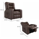 Ver imagem 4 de Poltrona do Papai Reclinável Azera Corino Marrom Matrix