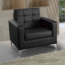 Poltrona Decorativa Thainá Matrix Preto - 1