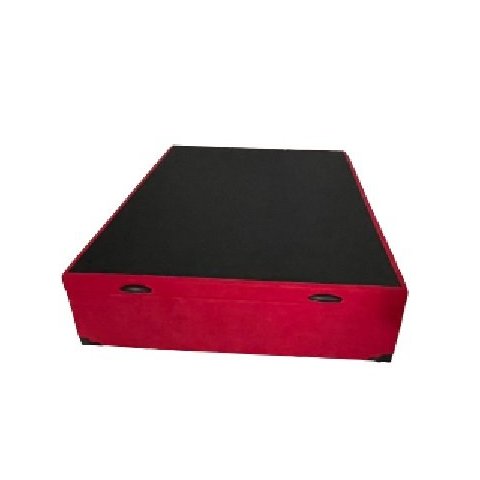 Cama Box Baú Casal Blindado Suede Vermelho