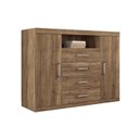 Ver imagem 1 de Cômoda de Quarto Master 2 Portas +1 nicho e 4 Gavetas Atacama - Santos Andirá