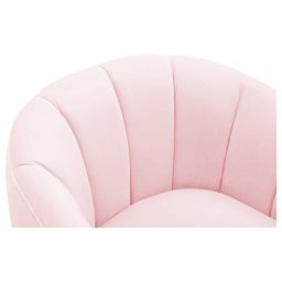 Poltrona Decorativa Sala de Estar Recepção Mavie Base de Ferro Dourado Suede Doce Sonho Móveis Rosa  - 5