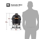 Ver imagem 5 de Churrasqueira Kamado Mini da Rasco Vermelho com Grelha em Aço Inox e Suporte. Ideal P/ até 3
