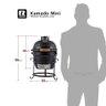 Churrasqueira Kamado Mini da Rasco Vermelho com Grelha em Aço Inox e Suporte. Ideal P/ até 3 - 5