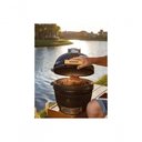 Ver imagem 3 de Churrasqueira Kamado Mini da Rasco Vermelho com Grelha em Aço Inox e Suporte. Ideal P/ até 3