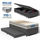 Ver imagem 5 de Cama Box Baú com Colchão de Molas Ensacadas Double Face Pillow Euro Alfa Probel + Auxiliar