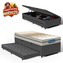 Ver imagem 5 de Cama Box Baú com Colchão de Molas Ensacadas Double Face Pillow Euro Alfa Probel + Auxiliar