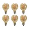 Lâmpada Filamento Led Âmbar G80 6w Retrô Kit 6 - 1