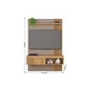Ver imagem 5 de Painel para Tv até 45 Polegadas Sala Quarto Luxo Completo Ripado Moderno Rack Cor Fendi/buriti