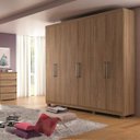 Ver imagem 1 de Guarda-Roupa Casal 6 Portas 3 Gavetas Paranoá Móveis Rimo