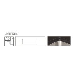 Cuba de Embutir Quadrum 40 U Undermount Tramontina 40 x 40 x 20 cm em Aço Inox Scotch Brite com V - 3