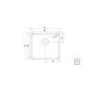 Ver imagem 4 de Cuba de Embutir Quadrum 40 U Undermount Tramontina 40 x 40 x 20 cm em Aço Inox Scotch Brite com V