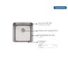 Cuba de Embutir Quadrum 40 U Undermount Tramontina 40 x 40 x 20 cm em Aço Inox Scotch Brite com V - 2