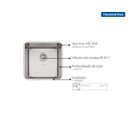Ver imagem 2 de Cuba de Embutir Quadrum 40 U Undermount Tramontina 40 x 40 x 20 cm em Aço Inox Scotch Brite com V