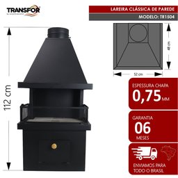 Lareira Clássica de Parede - Tr1504 - 3
