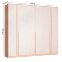 Ver imagem 4 de Guarda-Roupa Casal 6 Portas Marseille Bege/Off White/Carvalho Nature