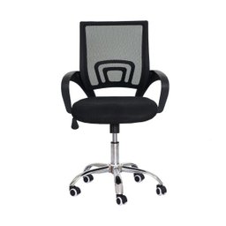 Cadeira de Escritório Basic Diretor Tela Mesh Preta Base Giratória Cromada Altura Ajustável - 2