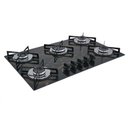 Ver imagem 2 de Cooktop Chamalar Bivolt Premium 5 Bocas Ultra Chama Vidro Temperado Mesclado Preto