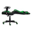 Ver imagem 5 de Cadeira Gamer Ii Reclinável 180 Graus Giratória Preta com Verde Altura Ajustável Função Relax