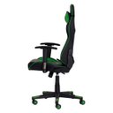 Ver imagem 3 de Cadeira Gamer Ii Reclinável 180 Graus Giratória Preta com Verde Altura Ajustável Função Relax