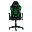 Ver imagem 2 de Cadeira Gamer Ii Reclinável 180 Graus Giratória Preta com Verde Altura Ajustável Função Relax