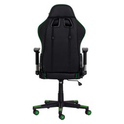 Cadeira Gamer Ii Reclinável 180 Graus Giratória Preta com Verde Altura Ajustável Função Relax - 4