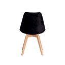 Ver imagem 5 de Kit 4 Cadeiras Leda Saarinen Design Veludo Preta Sala Cozinha Jantar