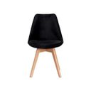 Ver imagem 3 de Kit 4 Cadeiras Leda Saarinen Design Veludo Preta Sala Cozinha Jantar