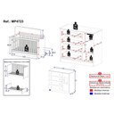 Ver imagem 4 de Berço Americano 3 em 1 com Cômoda 1 Porta 4 Gavetas Teddy Multimóveis Mp4723 Madeirado/branco