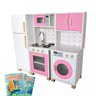 Kit Mini Cozinha Infantil com Geladeira e Máquina de Lavar - Rosa - 2