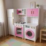 Kit Mini Cozinha Infantil com Geladeira e Máquina de Lavar - Rosa - 3