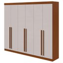 Ver imagem 6 de Guarda Roupa Casal Ambiente Bertha 6 Portas 2 Gavetas Frassino Off White - Lopas