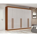 Ver imagem 1 de Guarda Roupa Casal Ambiente Bertha 6 Portas 2 Gavetas Frassino Off White - Lopas