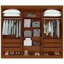 Ver imagem 3 de Guarda Roupa Casal Ambiente Bertha 6 Portas 2 Gavetas Frassino Off White - Lopas