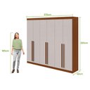 Ver imagem 2 de Guarda Roupa Casal Ambiente Bertha 6 Portas 2 Gavetas Frassino Off White - Lopas