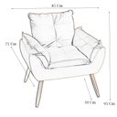 Ver imagem 3 de Poltrona Decorativa Opala Suede Vermelho MV Estofados