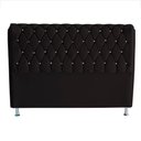 Ver imagem 1 de Cabeceira de Cama Box Jully Casal 140 Cm Botão Strass Suede Preto Eli Móveis
