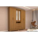 Ver imagem 1 de Guarda Roupa Casal 6 Portas (2 C/ Espelho) e 3 Gavetas Débora Cinamomo - Acp